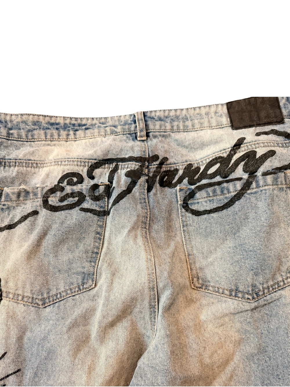 Vintage Y2K Ed Hardy Death Before Dishonor Skull Eagle Jeans 38 - Picture 5 of 16